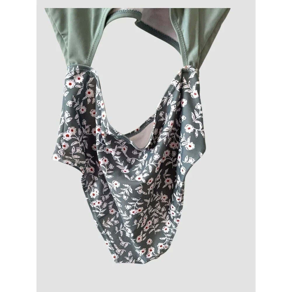 Shein Jr/Teen Girls Size Small (10-11) One Piece Bathing Suit Floral Summer